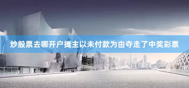 炒股票去哪开户摊主以未付款为由夺走了中奖彩票